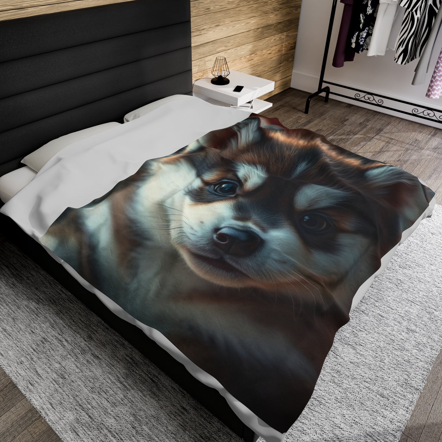 Husky Puppy Velveteen Plush Blanket – The Ultimate Snuggle Companion