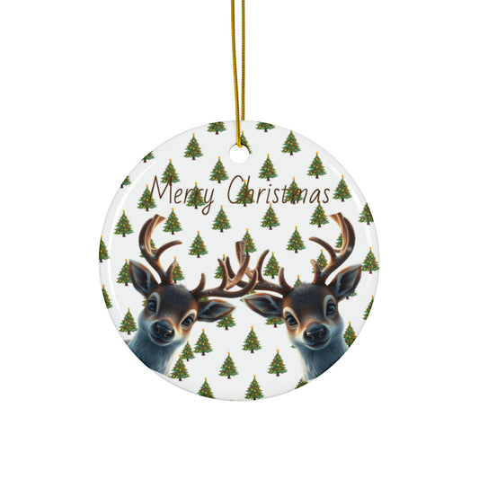 Cute baby reindeer christmas tree decoration