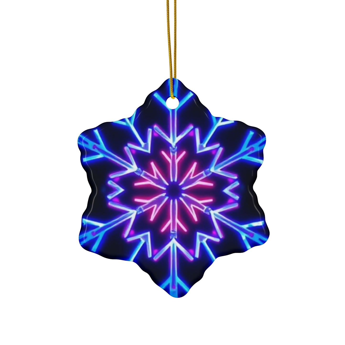 Ceramic Ornament - Snowflake Bauble Decoration