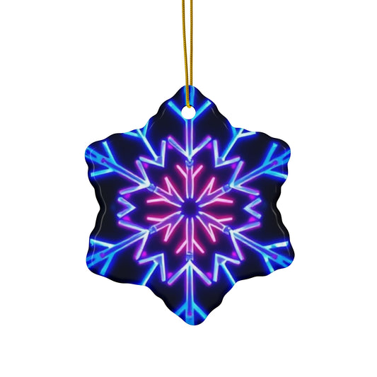 Ceramic Ornament - Snowflake Bauble Decoration