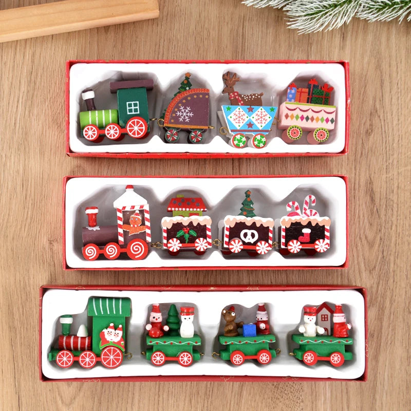 Christmas Wooden Train Decoration