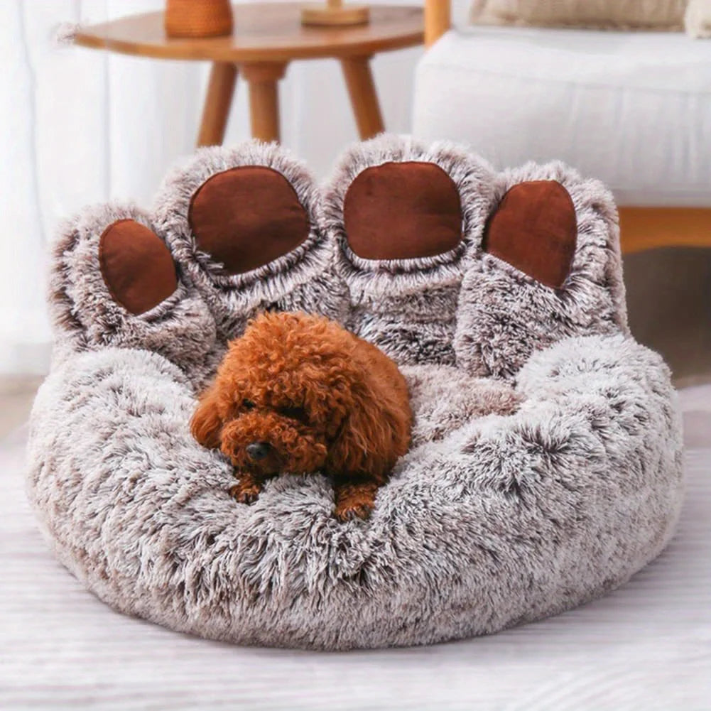 Cozy Paw Shaped Dog or Cat Bed