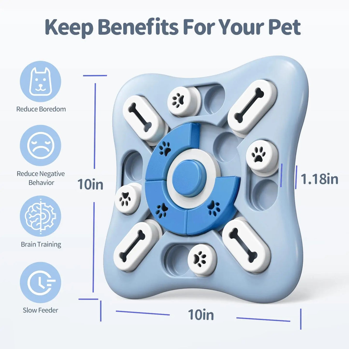 Slow Feeder Interactive Food Dispenser – IQ-Boosting Puzzle Bowl for Dogs & Cats