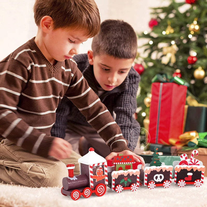 Christmas Wooden Train Decoration