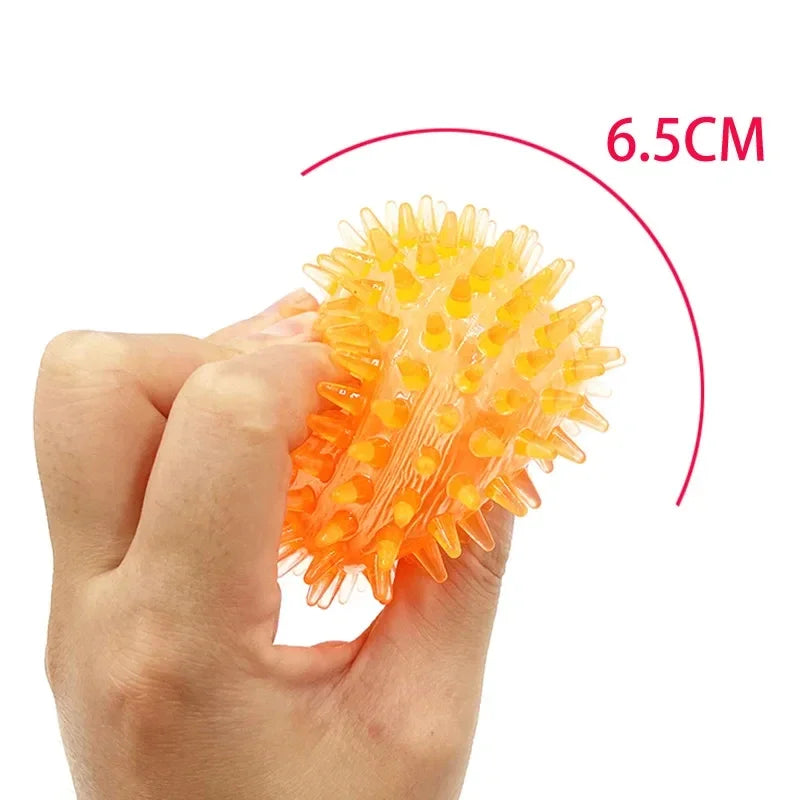 Luminous Bouncy Ball with Sound – Interactive Dog Toy & Dental Care