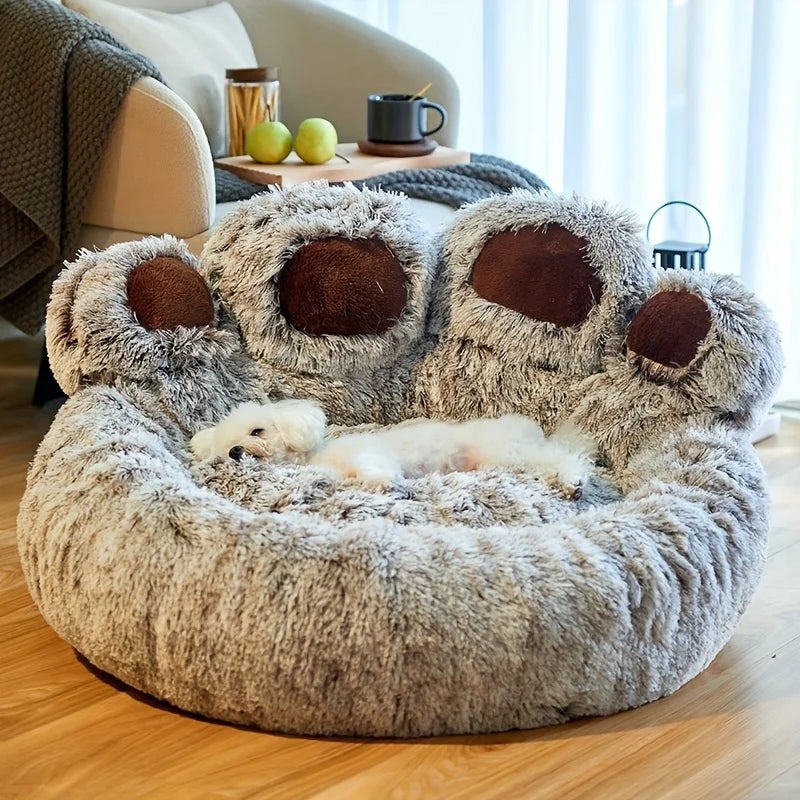 Cozy Paw Shaped Dog or Cat Bed