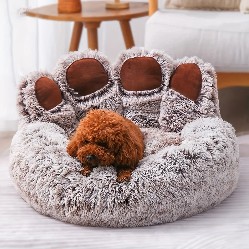 Cozy Paw Shaped Dog or Cat Bed