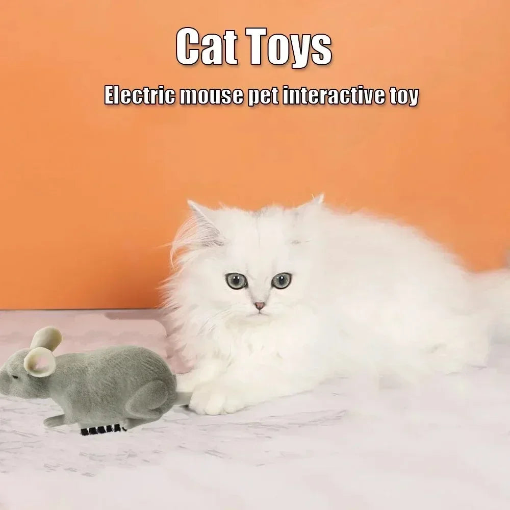 Vibrating Crawling Plush Mouse Toy