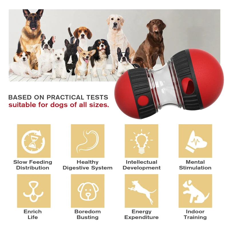 Interactive Dog Toy with Rolling Ball & Treat Dispenser – Intelligence & Habit-Building Toy