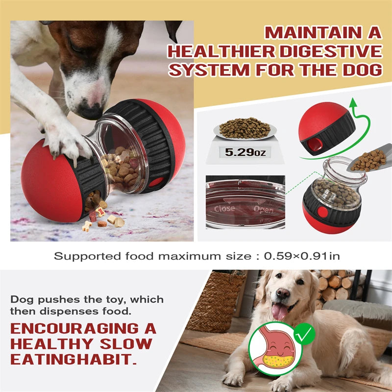 Interactive Dog Toy with Rolling Ball & Treat Dispenser – Intelligence & Habit-Building Toy