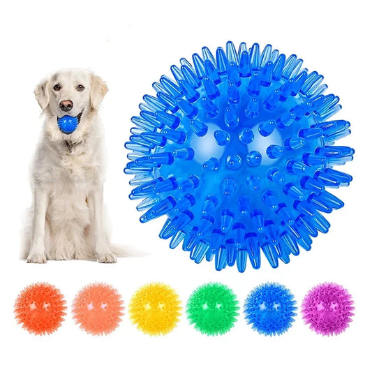 Luminous Bouncy Ball with Sound – Interactive Dog Toy & Dental Care